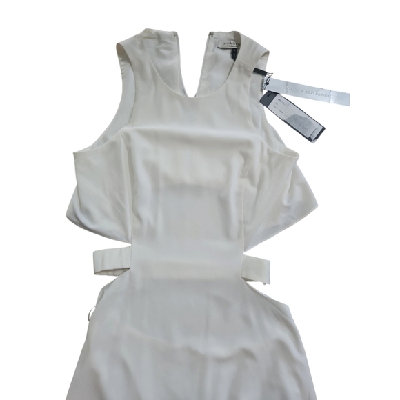 New Halston Heritage Dress Sleevless Cutout Crepe Ivory Gown Sz 2 - Picture 5 of 11